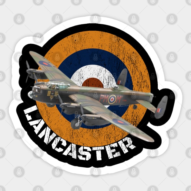 WW2 British Warplanes Lancaster Heavy Bomber Plane Spotting Sticker by F&L Design Co.